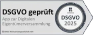 DSGVO geprüft für Apps zur digitalen Eigentümerversammlung
